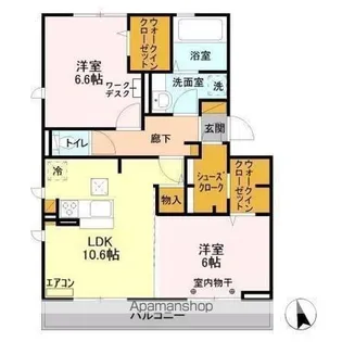 バリスサイト B【1階】の間取り