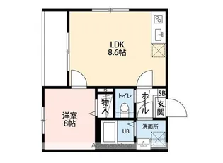 ソーレⅢ【1階】の間取り