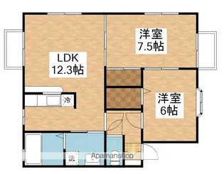 コーポ・サンシャンA棟【201号室】の間取り