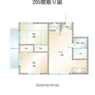 グランドハイム森松【205号室】の間取り