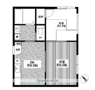 エバーグリーン【101号室】の間取り