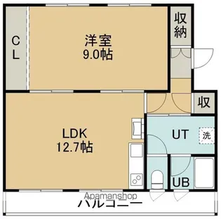 ユートピア川原2号棟【104号室】の間取り