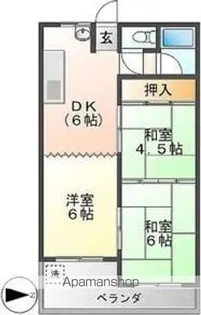 コーポかさはら【205号室】の間取り