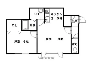 RESTIA(レスティア)【201号室】の間取り