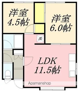 西花アパート【102号室】の間取り