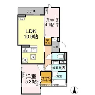 セレスティア上北沢【1階】の間取り