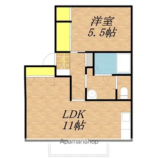 フレグランスホワイトハーベスト【B202号室】の間取り