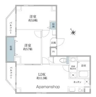 DREAMIA上野御徒町【8階】の間取り