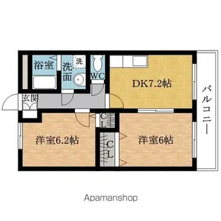 ルミナスエクレセンス【2階】の間取り