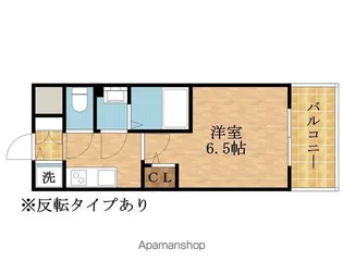 エスリード ザ・イーストレジデンス大阪城【7階】の間取り