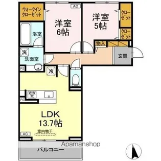 フリージア Ⅱ【2階】の間取り