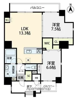 ノア吉塚【10階】の間取り