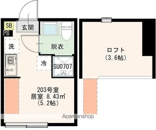 ハーモニーテラス若宮Ⅶ【2階】の間取り