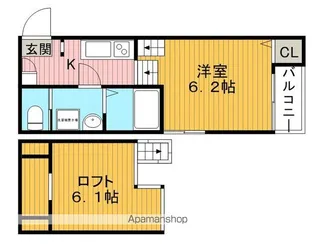 LE GRAND BLEU蛍池【2階】の間取り