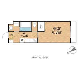 ベル プロムナードわたむき【207号室】の間取り