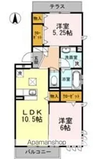 ベルグレイス湘南 B【1階】の間取り