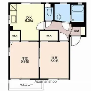 フレグランス北村【1階】の間取り
