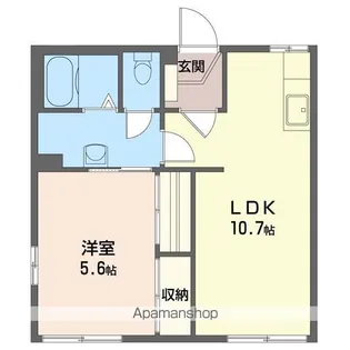 サンドエルA【202号室】の間取り
