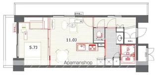 プライムアーバン目黒リバーフロント【9階】の間取り