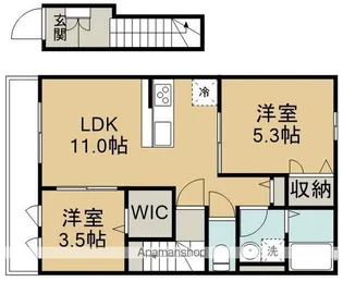 仮)坂戸市伊豆の山アパート【2階】の間取り