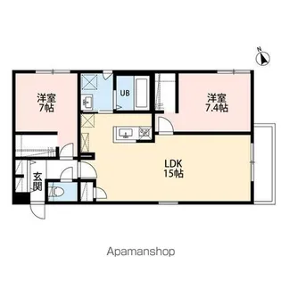 GRANDZABO HONCHO【307号室】の間取り
