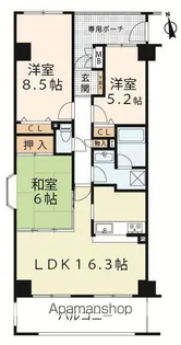 リサービア大津【201号室号室】の間取り