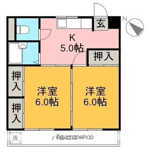グリーンパレス・塩屋崎【2階】の間取り