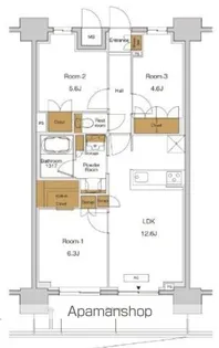 RJRプレシア東十条ガーデン【13階】の間取り