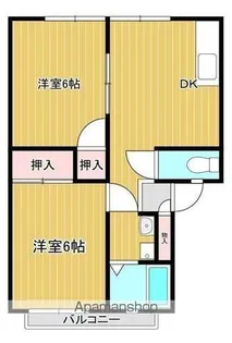 サンライフ久米【1階】の間取り