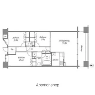 LASANTE東白壁【4階】の間取り