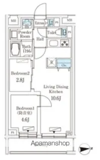 防音マンション プラネソシエプラス桜台【3階】の間取り
