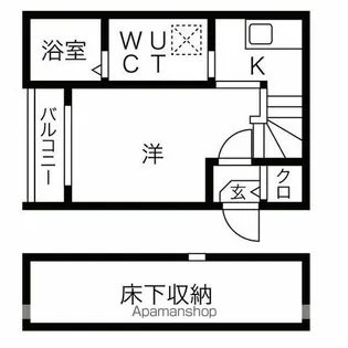 ル・ケレス黄金【101号室号室】の間取り