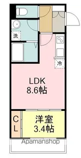 AMELO台原【3階】の間取り