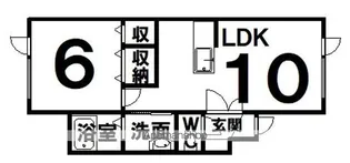 フラワーマンションⅤ【2階】の間取り
