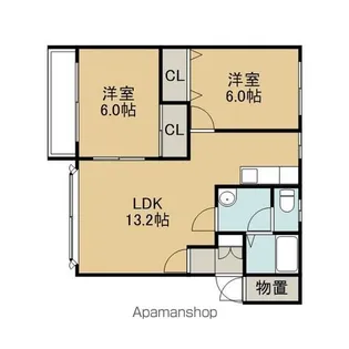 シャルム新富Ⅰ【102号室】の間取り