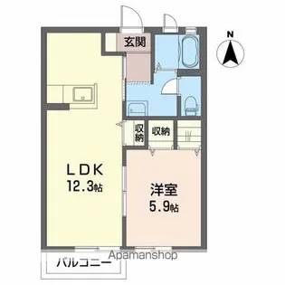 シャーメゾン菜根【2階】の間取り