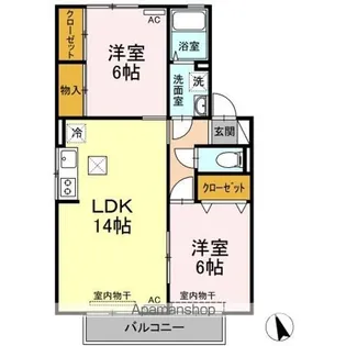 メゾン・テルシャトー B棟【1階】の間取り