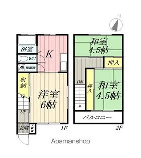 フルールみさとC【1号室】の間取り