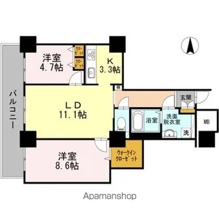 品川シーサイドビュータワー Ⅰ【9階】の間取り