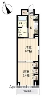 プラティーク清澄白河【6階】の間取り