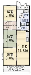 シャリテ西味鋺 S棟【3階】の間取り