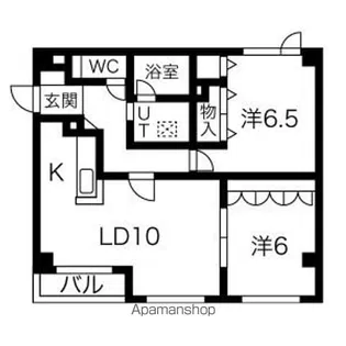 ノースエルム25【202号室】の間取り