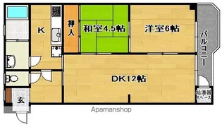 チサンマンション第1江坂【5階】の間取り