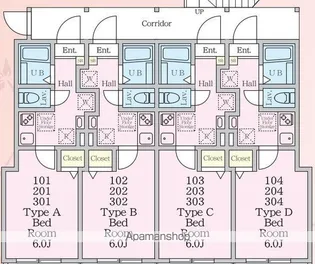 丘の上のフルール【2階】の間取り