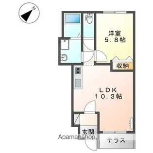 滋賀県東近江市札の辻2丁目【アパート】の間取り
