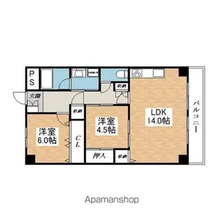 エリセオびわ湖【405号室】の間取り