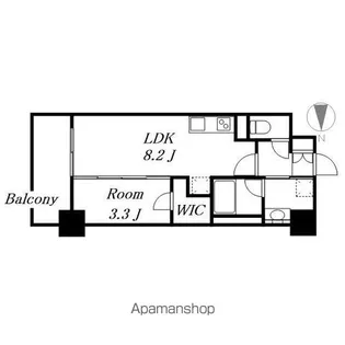 SーRESIDENCE烏森AUREATE(オリート)【5階】の間取り