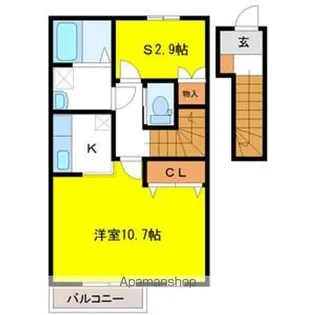 1Kの間取り画像