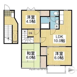 ピュアハイツ三町1【202.号室】の間取り