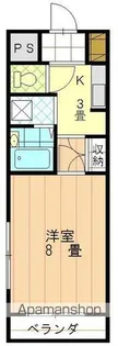 エコール久米【416号室】の間取り